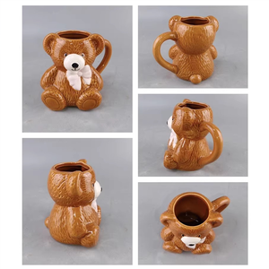 Nouvelle arrivée : Mignonne tasse à lait en céramique en forme d'ours, résistante à la chaleur, passe au lave-vaisselle, idéale pour la maison, le bureau, les cadeaux quotidiens et les cadeaux de fête. - Product Image 5