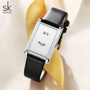 Jam Tangan Quartz Mewah Persegi untuk Pria Wanita Unisex Logo Kustom Mesin Jepang PC21 Minimalis Persegi Panjang Bahan Alloy - Product Image 3