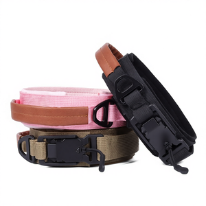 Taktisches Hundehalsband aus strapazierfähigem Nylon mit Schnellverschluss und Trainingsgriff, verstellbar für mittelgroße und große Hunde - Product Image 4