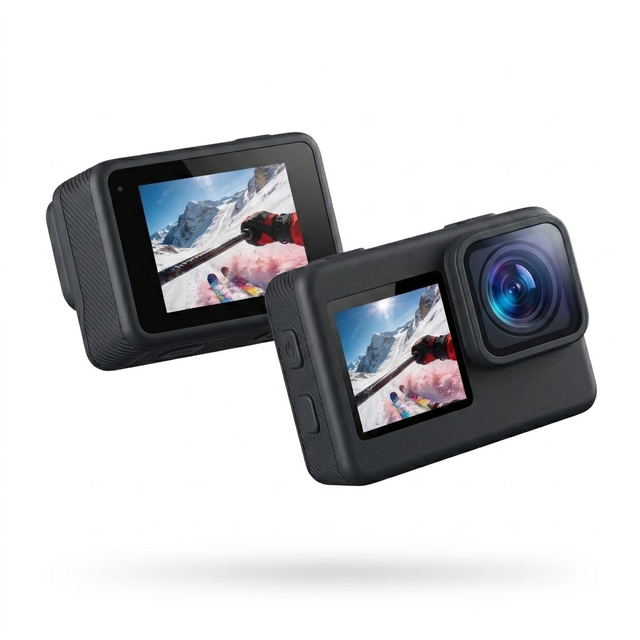 4K Mini Action Camera Pocket Size EIS Stabilized Vlogging Cam 170 Degree Wide Angle Helmet Camera Waterproof Magnetic Mount
