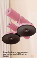 Lingxi Appareil d'entraînement abdominal portable avec fixation des pieds, réglable sur trois vitesses, à double ventouses et bandes de résistance, pour usage domestique