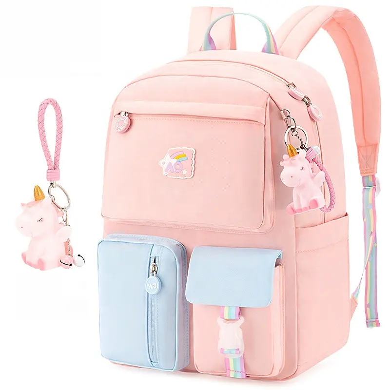 Factory Custom Fashion Primary School University Students School Bag Large Capacity Backpack For Girls