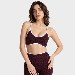 Sujetador Deportivo <span class=keywords><strong>de</strong></span> Alta Elasticidad, Adecuado para Entrenamiento Físico, Estampado <span class=keywords><strong>de</strong></span> Leopardo, Top <span class=keywords><strong>de</strong></span> Yoga para Mujer con Absorción <span class=keywords><strong>de</strong></span> Impactos y Anti-caída - Product Image 6
