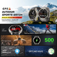 Reloj Inteligente GPS de 6 Satélites con Mapas Offline, Más de 170 Modos Deportivos, Altímetro, Monitoreo de Salud, Resistente al Agua 5ATM, Relojes Inteligentes