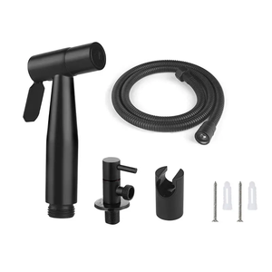 Persoonlijke Hygiëne Spuitpistool Bidet Zwart Handheld Bidet Wc Sproeier Set