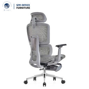 เก้าอี้สำนักงานผู้บริหารแบบหมุนได้ พนักพิงสูง ตาข่าย ระบายอากาศ ออกแบบตามหลักสรีรศาสตร์ ปรับได้ ทันสมัย ที่วางแขนปรับได้ 3 มิติ โครงอะลูมิเนียม ห้าขา - Product Image 5