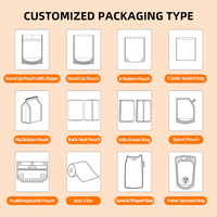 Sacs en plastique transparents givrés thermoscellables personnalisés, imprimés avec votre logo, pour aliments, bonbons ou biscuits, emballage individuel