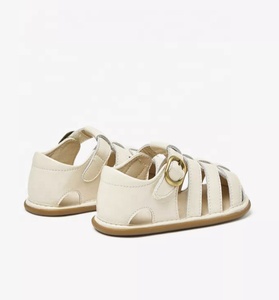 Suola in gomma per esterni sandali estivi in pelle antiscivolo per neonate Cute Little Kids First Walker Shoes - Product Image 2