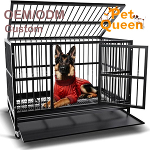 Büyük Boy Ağır Hizmet Tipi Akıllı Köpek Kafesleri Kare Boru Egzersiz Alanı Sağlam Modern Tasarım Tepsi 94cm/109cm/122cm/137cm - Product Image 2