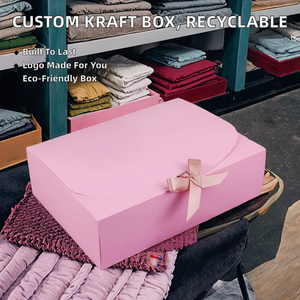 High Quality Custom Kraft Corrugated Paperboard Card <b>Box</b> T-Shirts Socks Packaging UV Embossed Square Rigid Logo Recyclable - Product Image 2