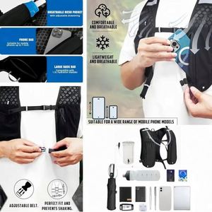 Lightweight Fashion Nylon Waterproof Outdoor Sport Cycling <b>Backpack</b> Breathable Running Vest Phone Holder <b>Hydration</b> <b>Backpack</b> - Product Image 2