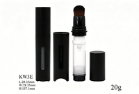 Flacon pompe rond en plastique de 15 ml et 20 ml pour fond de teint, crème BB, emballage de maquillage, flacon en acrylique