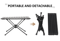 Table de camping pliable et légère pour pique-nique, randonnée et backpacking, avec sac de transport, fabriquée par un fabricant OEM