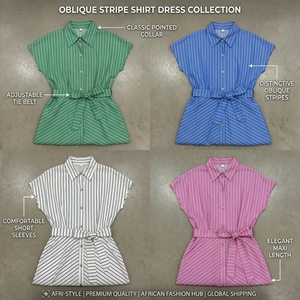Robe d'été 2026 européenne et américaine à col en V, imprimé rayé, manches courtes, <span class=keywords><strong>grande</strong></span> <span class=keywords><strong>taille</strong></span> - Product Image 6