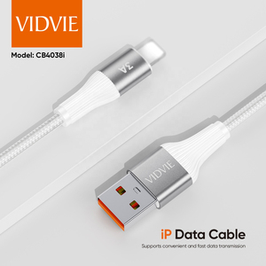 สายชาร์จ <span class=keywords><strong>VIDVIE</strong></span> คุณภาพสูง 1 เมตร 2 เมตร 3 เมตร สายถัก สายชาร์จ USB Lighting 3A ชาร์จเร็ว สายดาต้า ชาร์จโทรศัพท์ - Product Image 2