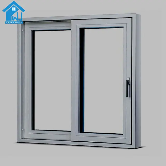 AS2208 jendela geser aluminium dengan layar keselamatan, jendela dan pintu geser buta kaca dengan sisipan