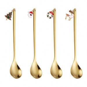 Stainless Steel Christmas Spoon Set 430 Pendant Coffee Stirring Spoon Holiday Decoration Gift <b>Box</b> Creative Gift China Zhejiang - Product Image 6