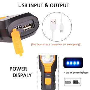 The new LED built-in battery USB charging with magnet movable strong <b>light</b> rotatable work <b>light</b> with antenna - Product Image 5
