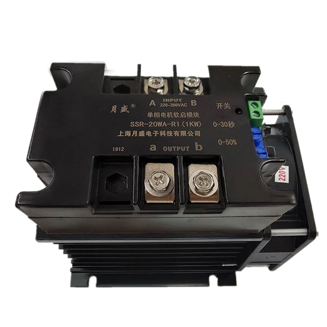 Single-phase 110V Motor Soft Starter SSR-200WA-R2 8KW 30 Seconds Slow Start Soft-start SSR Solid State Relay Module