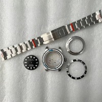 Kit d'assemblage de montre en acier inoxydable NH35/NH36 avec logo S, accessoires de boîtier de 40 mm, kit complet de rétrofit, Chine