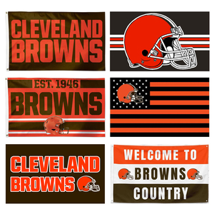 Bandera de los Cleveland Browns 3x5 pies (90x150 cm) de una sola cara para aficionados, Dawg Pound Brownies - Product Image 1