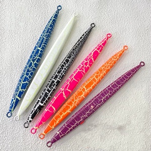 Ingrosso 80g-1000g di Crack Color mare verticale piatto Jigging Lure velocità di affondamento di piombo esche artificiali per la pesca del <span class=keywords><strong>tonno</strong></span> - Product Image 4