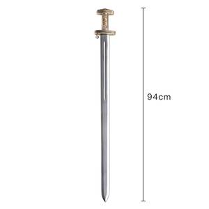 MS 94cm Histoire médiévale de l'Europe du Nord Lame polie miroir en acier véritable Viking Nordique Non-fonctionnel Objets de collection Électroplaqué - Product Image 2