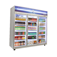 Réfrigérateur vertical multi-étages à rideau d'air, vitrine ouverte, de -1 à 7 °C ℃   Équipement de refroidissement par air pour supermarchés