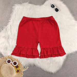 Shorts d'été en coton respirant imprimé à volants amples pour enfants de 2 à 16 ans – Collection Boutique - Product Image 3