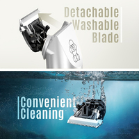Tondeuse et tondeuse à barbe 3-en-1 sans fil pour animaux de compagnie avec lumière LED, lime à ongles et charge USB – Kit complet pour toilettage canin professionnel