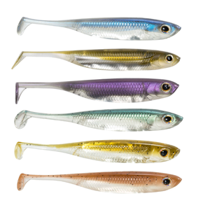 ZR Nouveau Leurre de pêche souple personnalisable, couleurs variées, 7-12cm, queue <span class=keywords><strong>aiguille</strong></span>, pour Black Bass, Drop Shot, Minnow, imprimé, pour pêche en lac - Product Image 1