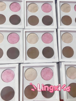 Palette de fards à paupières 4 couleurs très vendue, logo personnalisé, fard à paupières mat végétalien