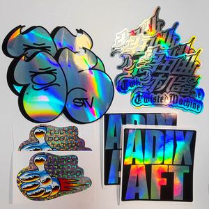 Nieuw Materiaal Hologram Eierschaal <span class=keywords><strong>Stickers</strong></span> Custom Graffiti Eierschaal Sticker Holografische Vinyl - Product Image 1