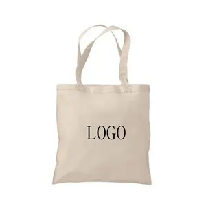 Print Cotton Tote Bag Wholesale Promotional Custom Logo Printing Organic Grocerie Shopping Bulk 100% Cloth Canvas Tote Cotton Bag