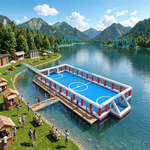 Terrain de football gonflable géant flottant sur l'eau pour usage commercial - Product Image 2