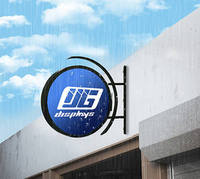 Letrero LED para Exteriores RGX P4, Letrero LED Redondo de Doble Cara, Pantalla LED a Todo Color, Resistente al Agua, Letrero Publicitario para Logotipo de Tienda Montado en la Pared