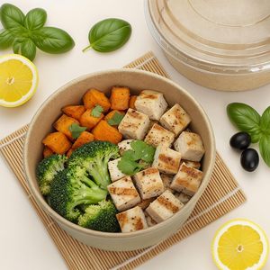 Vente en gros de bols à lunch en papier kraft personnalisés, écologiques, jetables, de qualité alimentaire, pour les fêtes, avec revêtement imperméable - Product Image 4