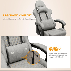 Fauteuil de jeu personnalisable pour PC, marron, design de course universel, fauteuil d'ordinateur de massage, <span class=keywords><strong>chaise</strong></span> de jeu Game Pro en <span class=keywords><strong>promotion</strong></span> - Product Image 4