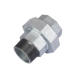 Hot Selling Item JIANZHI Factory Price Galvanized Pipe Fittings Malleable Cast Iron M/F Union