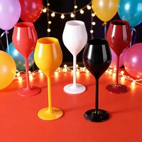 Verres à vin en plastique réutilisables sans BPA avec logo personnalisé, gobelet incassable, flûte à champagne pour les mariages et les fêtes