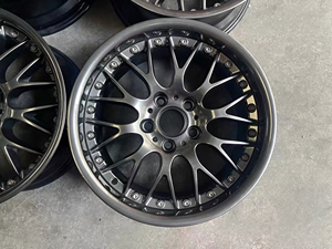 Cerchi in Lega Grigio Scuro Stile Retrò 5x120 17 Pollici per <span class=keywords><strong>Alfa</strong></span> <span class=keywords><strong>Romeo</strong></span> 155 156 GTV Fiat Coupé BMW E30 Classico Tuning Leggero - Product Image 3