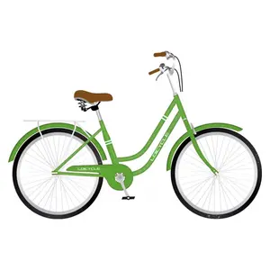 Yetişkinler kadınlar için klasik tek hızlı şehir bisikleti ucuz sokak bisiklet şasisi  ve kiralama sepeti ile Bicicletas kiralama sistemi