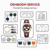 Montre pour homme de luxe haut de gamme, nouvelle couleur tendance, montre de pilote, bracelet en cuir bleu, montres-bracelets pour homme, chronographe