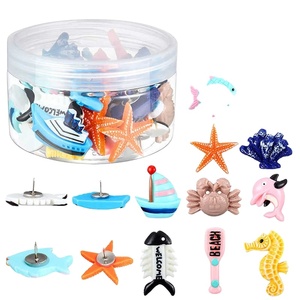 Vignettes décoratives créatives mignon hippocampe voilier poisson et étoile de mer vignettes planche de bois tendre <span class=keywords><strong>Photo</strong></span> mur bricolage - Product Image 5