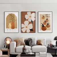 Quadri e Decorazioni Murali Nordici Moderni Minimalisti, Stampa Digitale, Arte Murale per Sfondo Divano, Trittico con Supporto in Legno