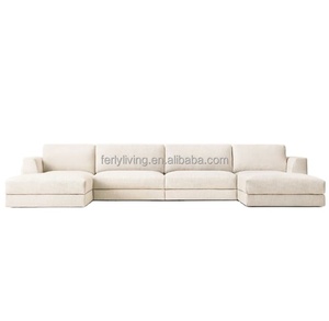 FERLY Mobilier luxueux de style américain moderne pour la maison Ensemble de canapés en tissu en forme de <span class=keywords><strong>U</strong></span> pour le salon - Product Image 1