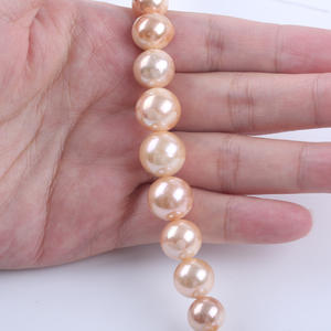 Promotion Perles Edison brillantes de 10-15 mm, perles d'eau douce naturelles blanches, semi-finies, pour collier, matériel de bricolage - Product Image 4