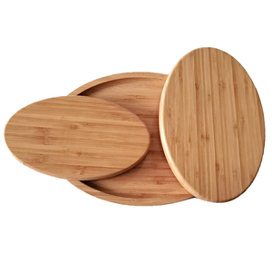 صينية تقديم طعام خشبية مربعة كبيرة مخصصة من الخيزران لطاولة القهوة والشاي - Product Image 5