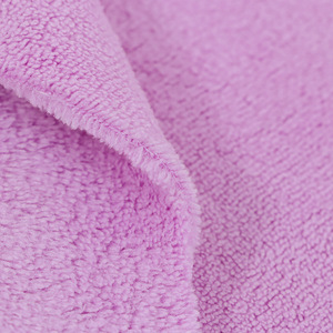 <span class=keywords><strong>Tela</strong></span> de lana de Coral de Color sólido cepillado de doble cara de poliéster púrpura 100% súper suave para Pijamas - Product Image 5