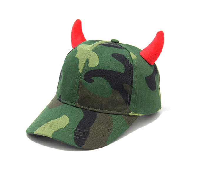 S8042 Men Women Custom Embroidery Logo Devil Ox Horn Hat